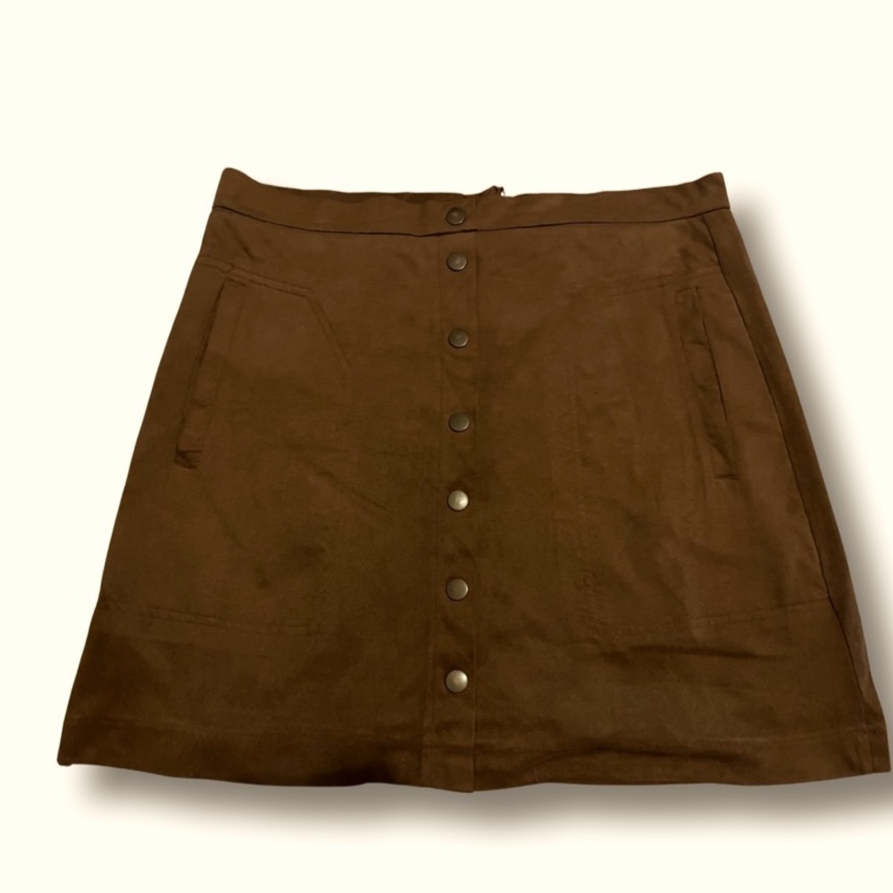 Brown Sued Skirt